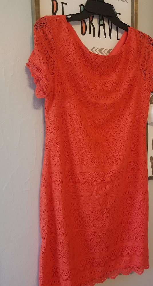 Lace overlay dress
